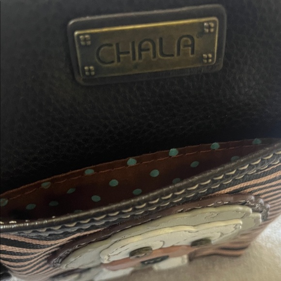 Chala cell phone Poodle Design Crossbody / convertible purseBag in brown and Tan - Picture 8 of 9